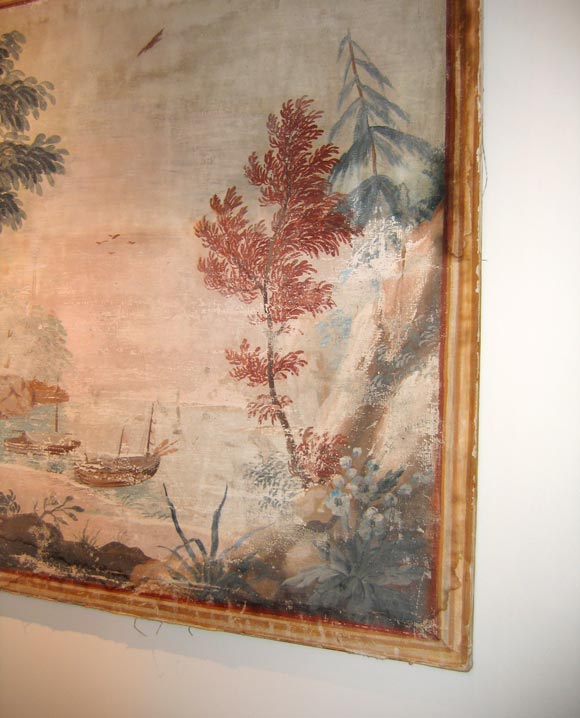 Eighteenth Century Landscape Painting on Canvas