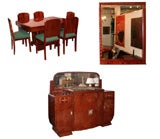 French Art Deco Tuya Dining Room Suite