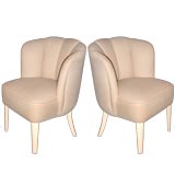 Pr. Elegant Pull-Up Chairs.  Custom Designed by Eugene Schoen