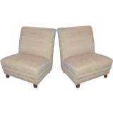 Pair of Custom Designed Lounge Chairs by Eugene Schoen