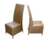 High Back Rattan Dining Chair