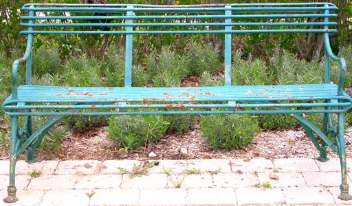 Iron Bench, Signed 