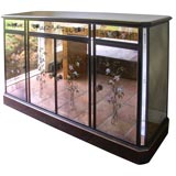 Reverse Painted Mirror Sideboard/Divider