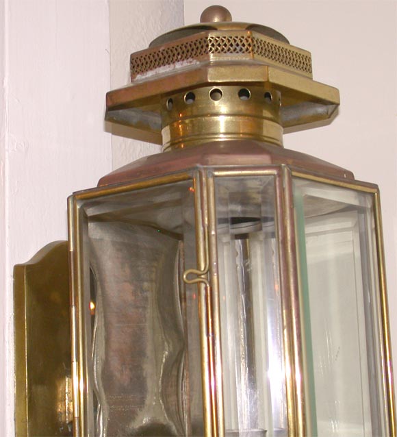 English Brass Carriage Lamp