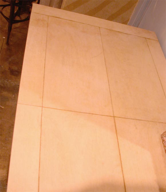 French parchment covered console table