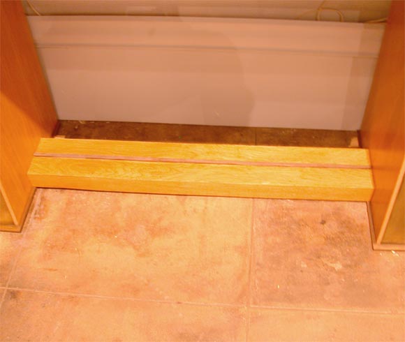 parchment covered console table In Excellent Condition In Los Angeles, CA