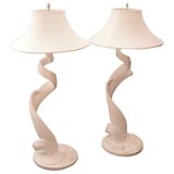Pair of Plaster Floor Lamps