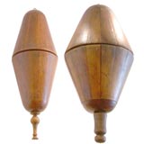 N. Italian Wood Spinning Decorative Tops