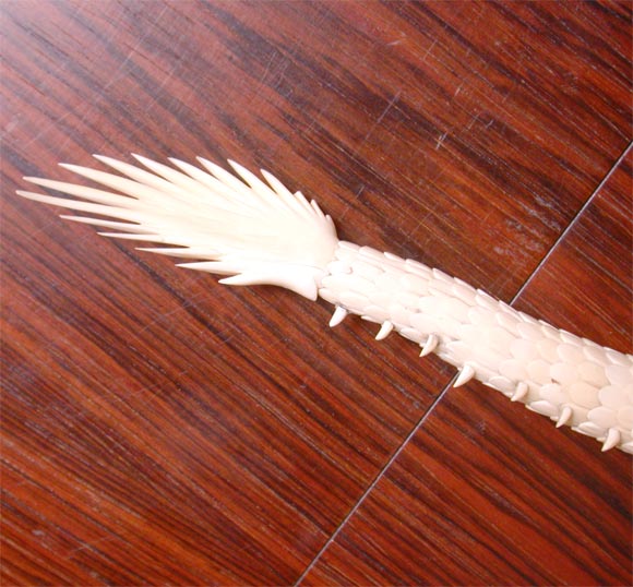 19th Century Articulated Carved Ivory Dragon