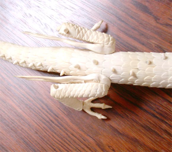 Articulated Carved Ivory Dragon 1