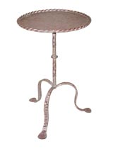 Small Silvered Iron End Table