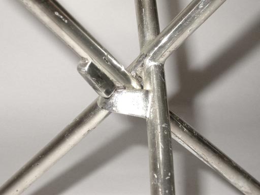 Folding Silvered Iron End Tables