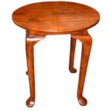 Round Pad Foot Oak Side Table