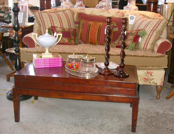 Mahogany Trunk on Stand
