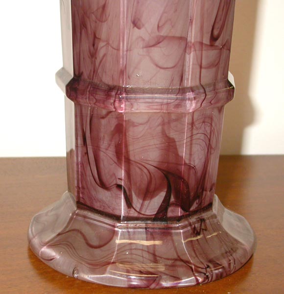 Pair of  Large English 30's Amethyst Glass Vases 2