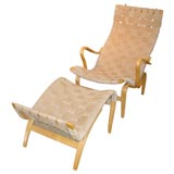 Bruno Mathsson Lounge Chair and Ottoman