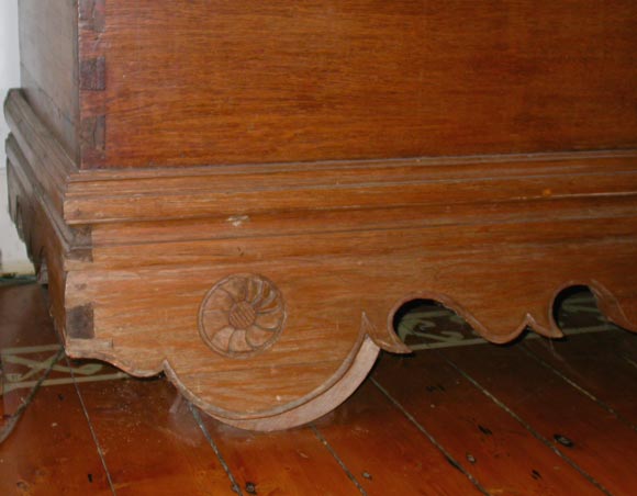 teak wood, dowry  chest on wheels
