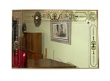 Large retangular reverse painted mirror