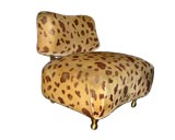 Loepard Print Upholstered Chair