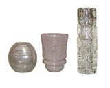 Group of Three Glass Vases