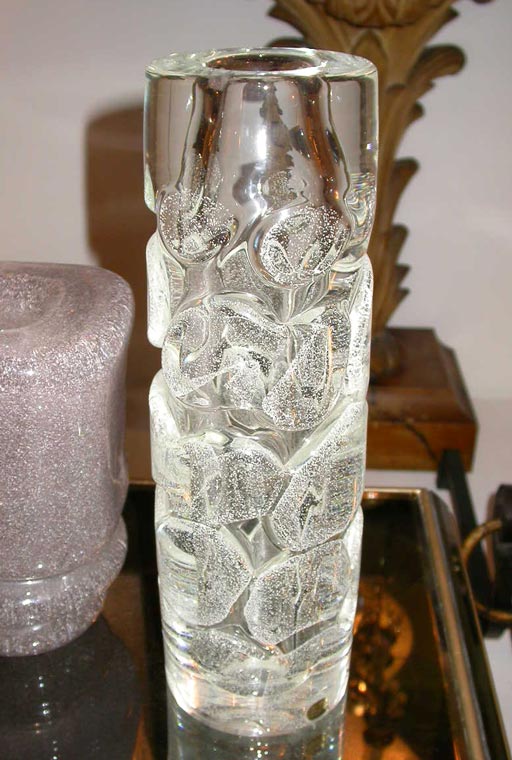 Group of Three Glass Vases For Sale 2