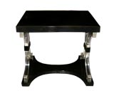 Grosfeld House Lucite and Lacquered Wood Occasional Table