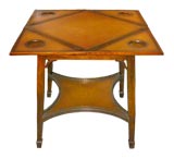 Hankerchief  Wood & Leather Game Table