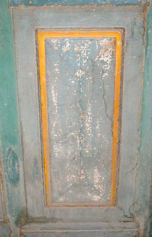 19th Century Pair of Painted Courtyard Doors For Sale