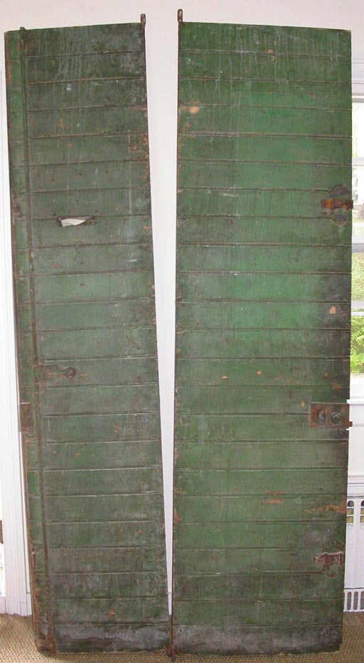Pair of Painted Courtyard Doors For Sale 1