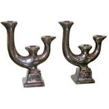 Vintage Jouve style candle holders