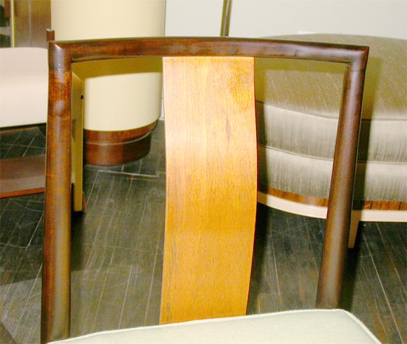 Wood Set of 10 Dining Chairs by Baker