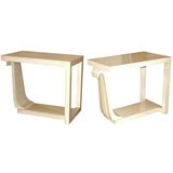 Custom Designed Craquelaire side tables by James Dolena