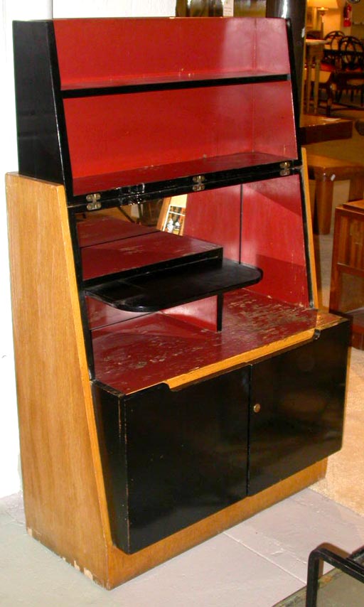 Bar cabinet attributed to Leon Jallot. Folding cabinet.
