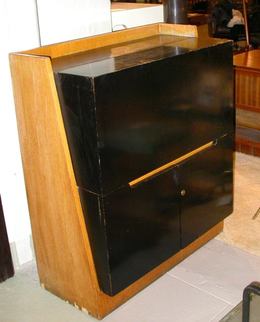 French Bar Cabinet Attributed to Leon Jallot For Sale