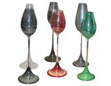 Set of 3 "Tulip Glasses" by Nils Landberg for Orrefors