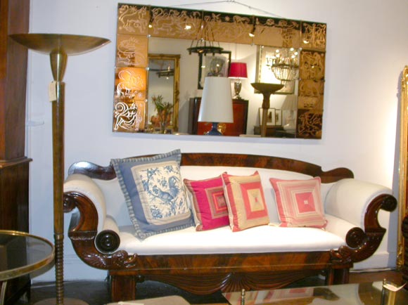 Solid  mahogany sofa,  Napoleon Bonaparte period