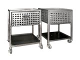 Pair of Perforated Steel Side Tables
