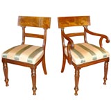 Antique Set of 10 English Late Regency Mahogany Dining Chairs