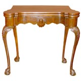 19th Century Irish Mahogany Fold Over Card Table