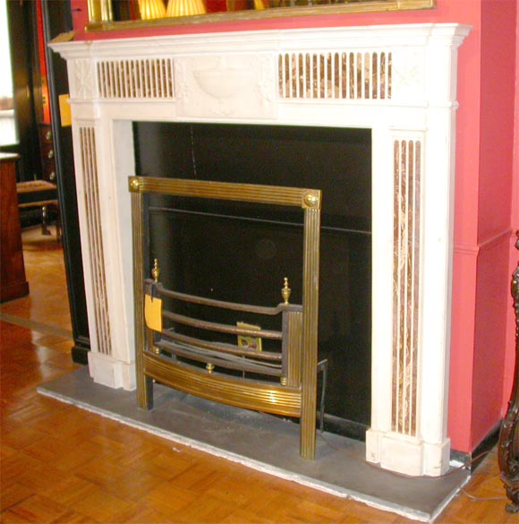 18th Century Statutary and Brocateille Marble Fireplace