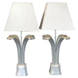 Pair of Flower Petal Lamps