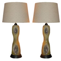 Pair Of Heifetz Stylized Torso Table Lamps