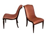 Set of Four Mahogany Side Chairs By Maurice Dufrene