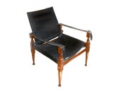 Pair of Leather Safari Chairs by Clint Kaare Pair of Leather Safari Chairs by Clint Kaare