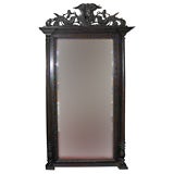 Carved Oak Frame Napoleon III Mirror
