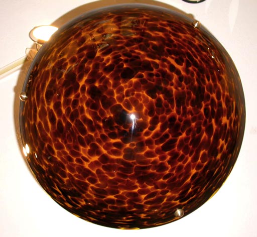 Tortoise shell patterned Murano glass hanging platter