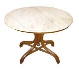 Thonet Bentwood Marble Topped Oval Center Table