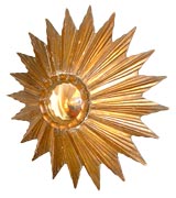 Carved Sunburst Bullseye Mirror