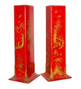 Pair of Chinoisse Pedestals