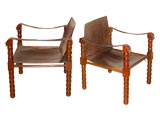 Pair  of Campaign Chairs